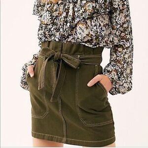 Free people splendor in the grass paper bag skirt